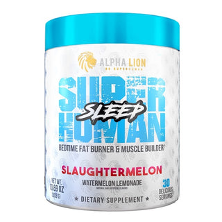 Alpha Lion Superhuman Sleep nighttime recovery and relaxation supplement Slaughtermelon Watermelon Lemonade