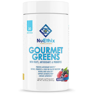 NuEthix Gourmet Greens Berry | Superfood Antioxidant & Digestive Support Powder