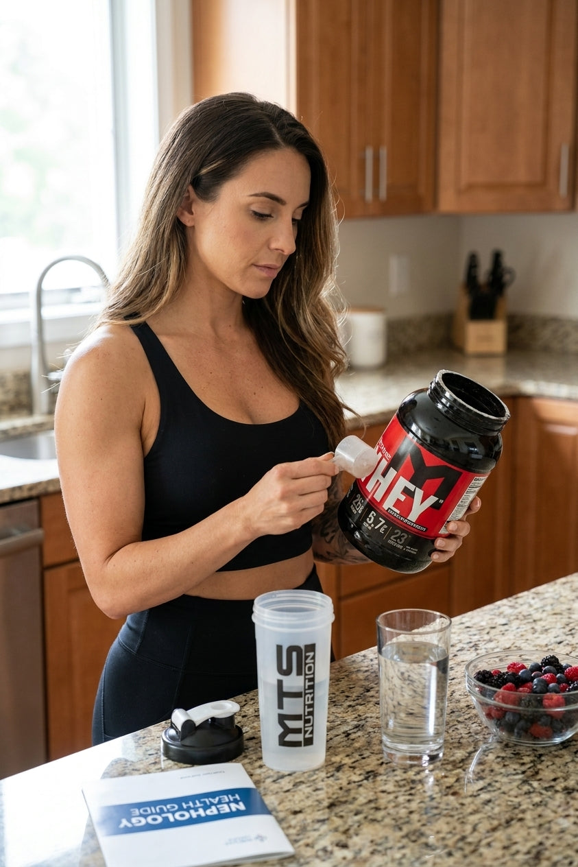 Whey protein powder for people with kidney concerns