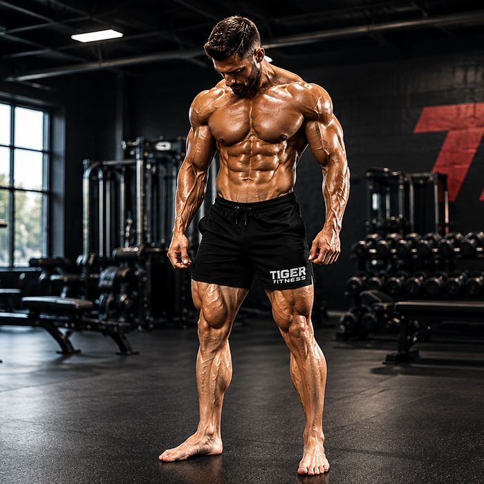 Cinematic Tiger Fitness Bodybuilder Pose