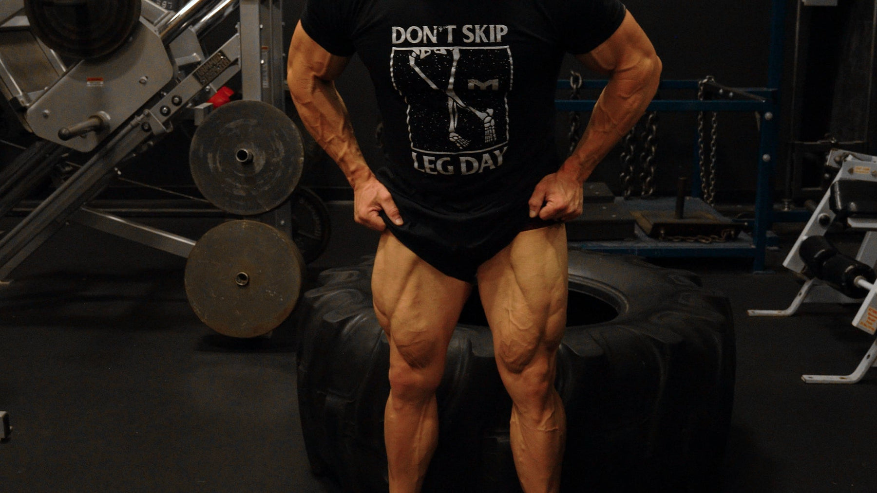 Athlete demonstrating leg press variations for muscle gain