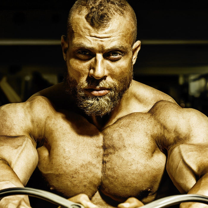 Op-ed illustration on the state of classic bodybuilding