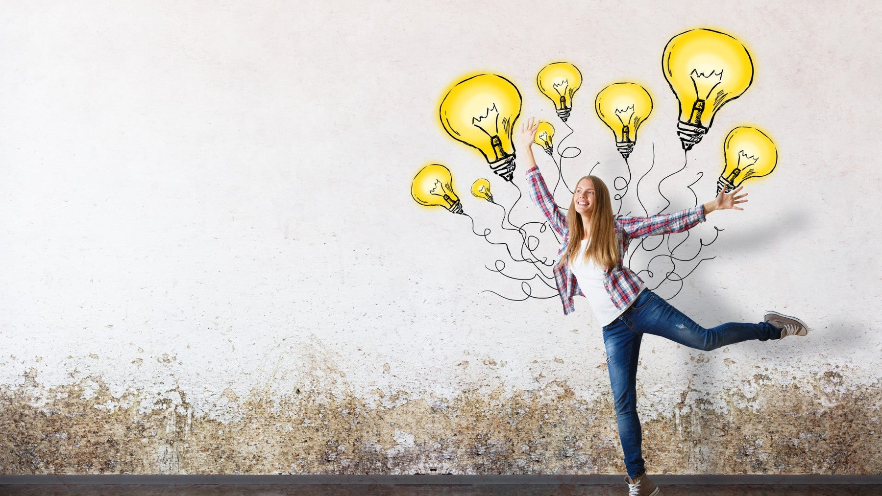 Illustration of neuroplasticity and rewiring your brain with habits and thoughts