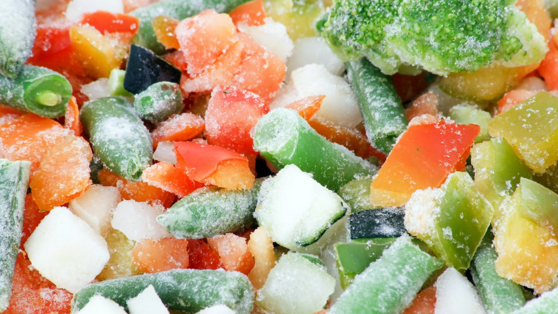 Frozen vegetables and fruit compared to fresh produce