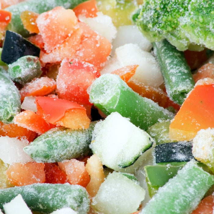 Frozen vegetables and fruit compared to fresh produce