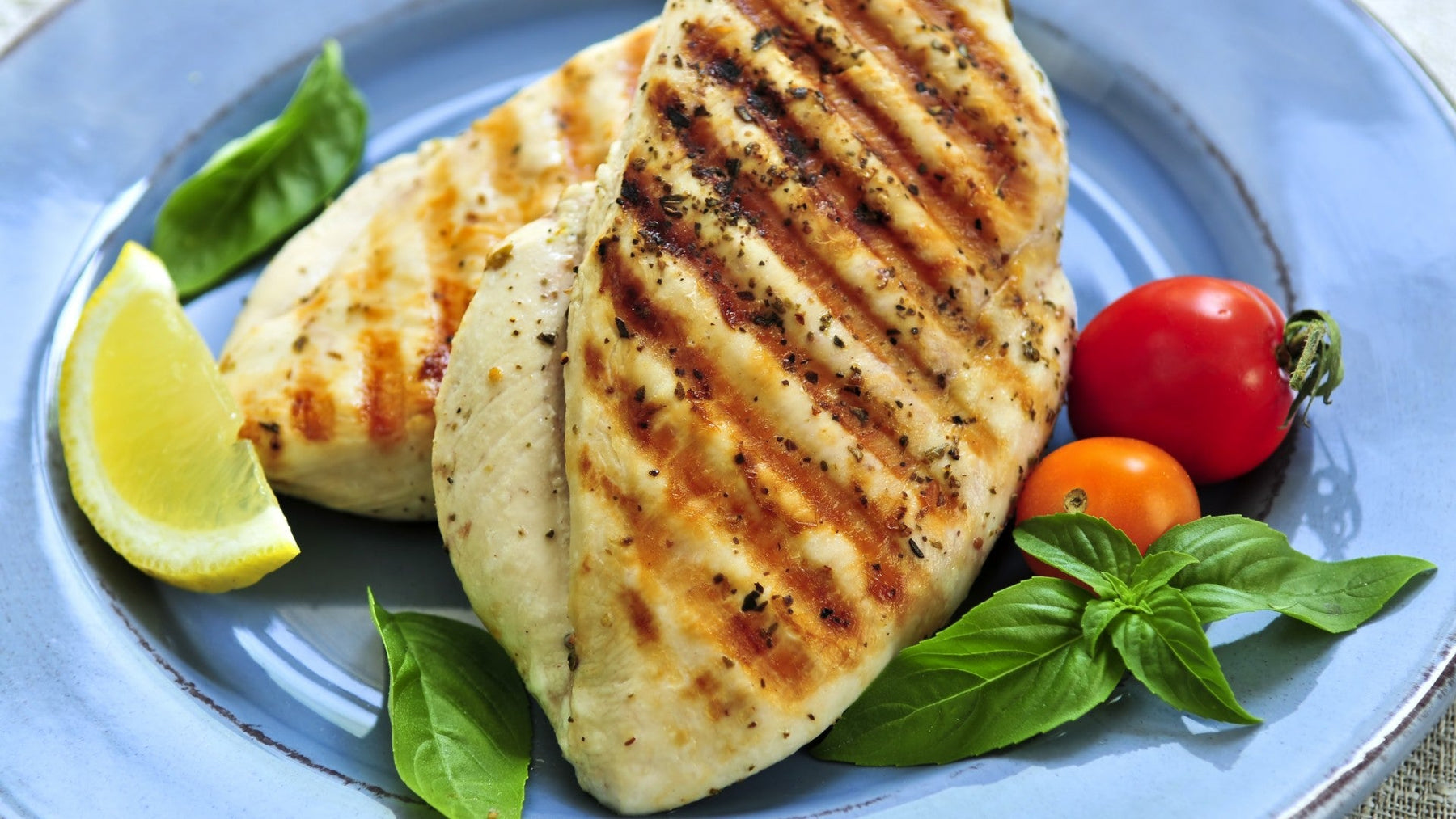Grilled chicken breast as a high protein food source