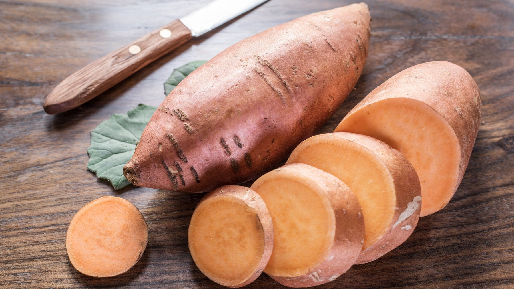Roasted sweet potato showing its calorie count