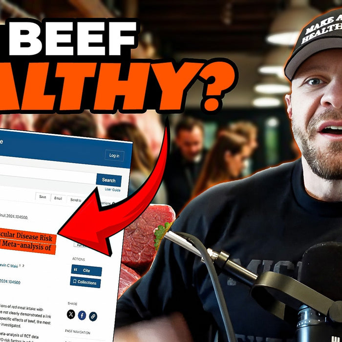 Cut of beef showing a science-backed nutrition breakdown
