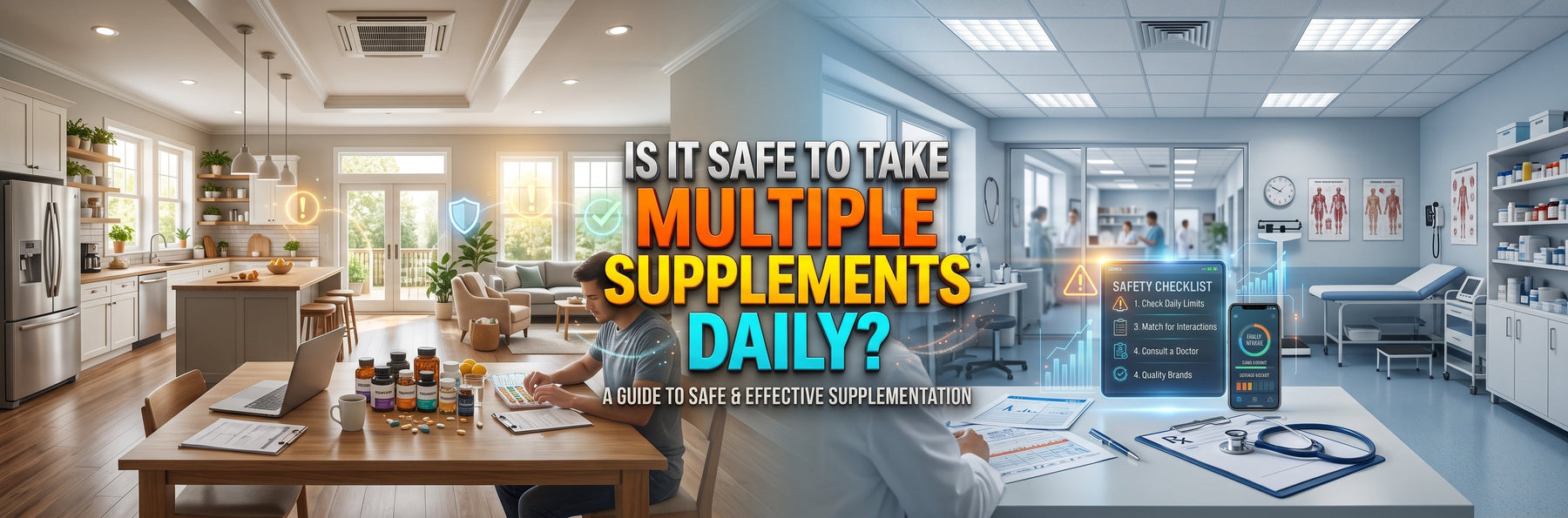 "IS IT SAFE TO TAKE MULTIPLE SUPPLEMENTS DAILY? A GUIDE TO SAFE & EFFECTIVE SUPPLEMENTATION."