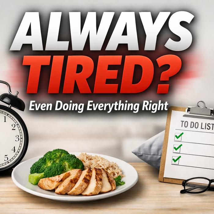 Tired person illustrating fatigue despite good sleep and diet habits