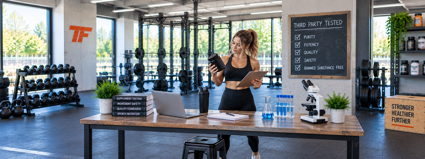 Fitness Lab Supplement Testing Scene