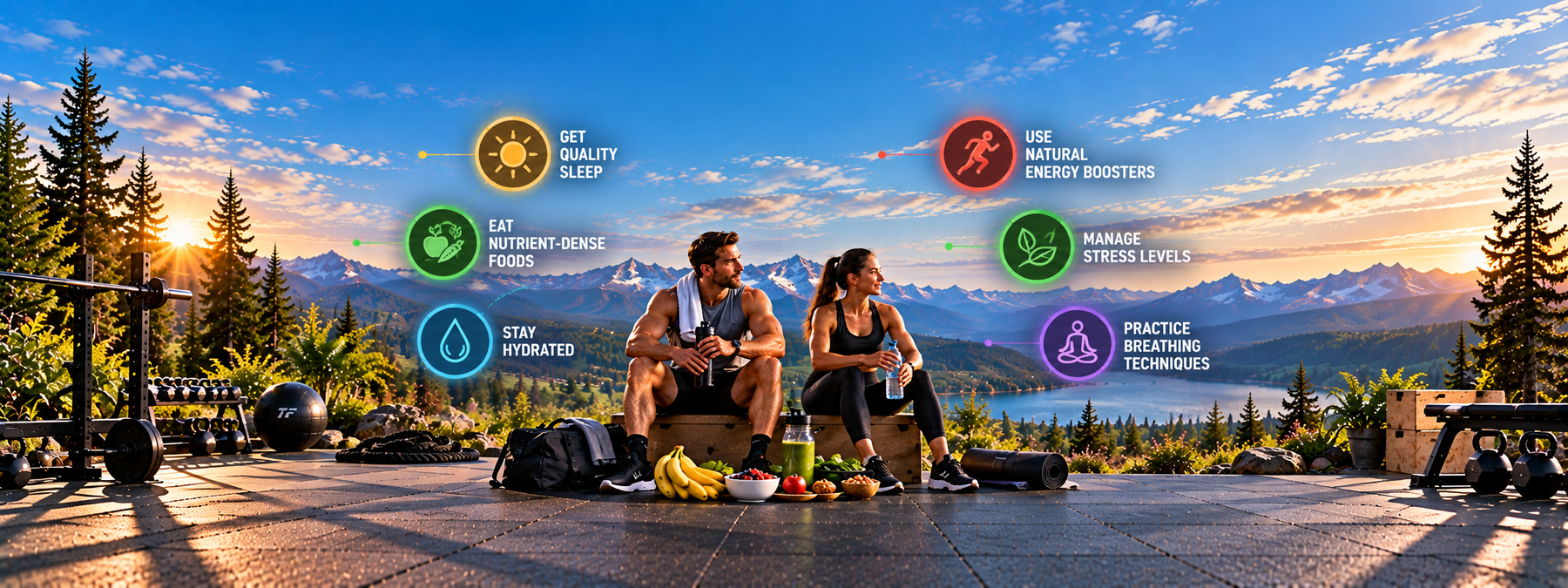 Golden-Hour Outdoor Wellness Infographic