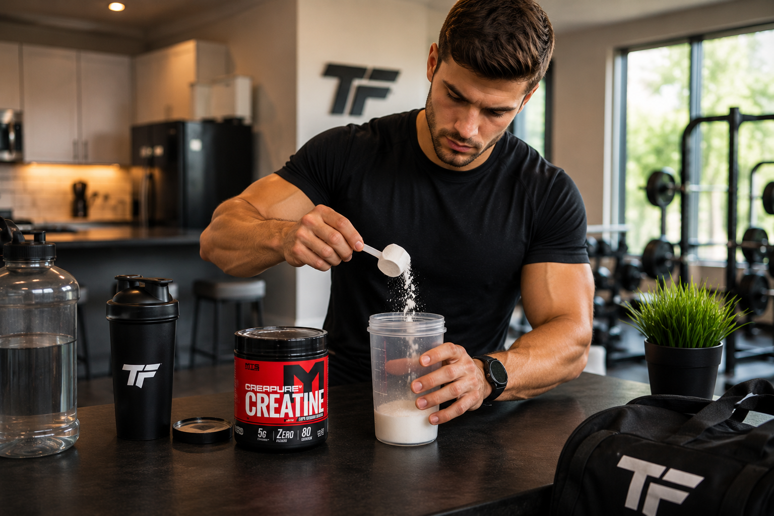 Mixing Creatine in a Modern Home Gym