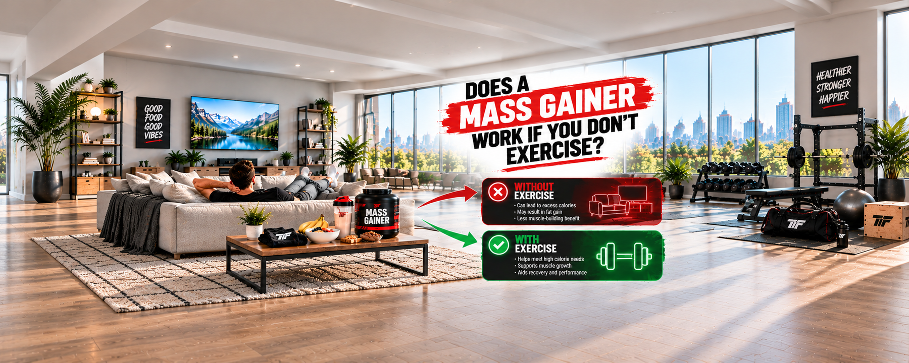 Modern Fitness Loft Infographic Scene