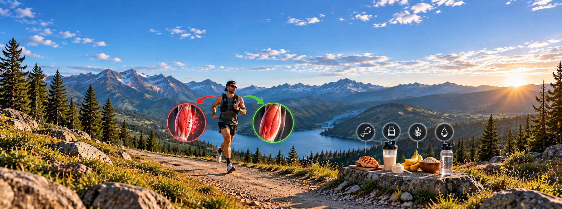 Mountain Trail Fitness Recovery Infographic