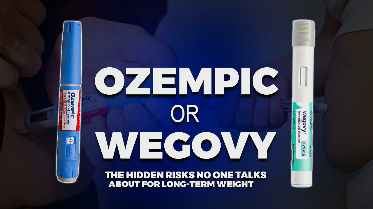 Ozempic and Wegovy GLP-1 medication vials used for weight loss