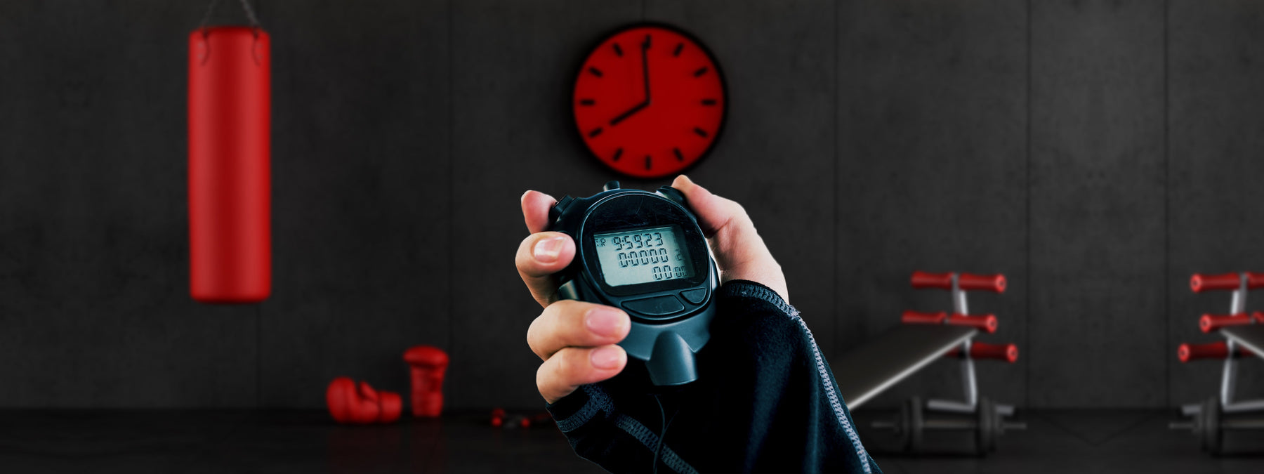 Stopwatch representing timed EMOM workout intervals