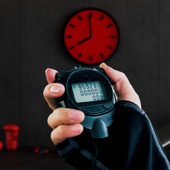 Stopwatch representing timed EMOM workout intervals