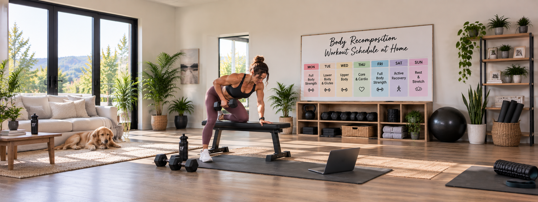 Body Recomposition Workout Schedule at Home