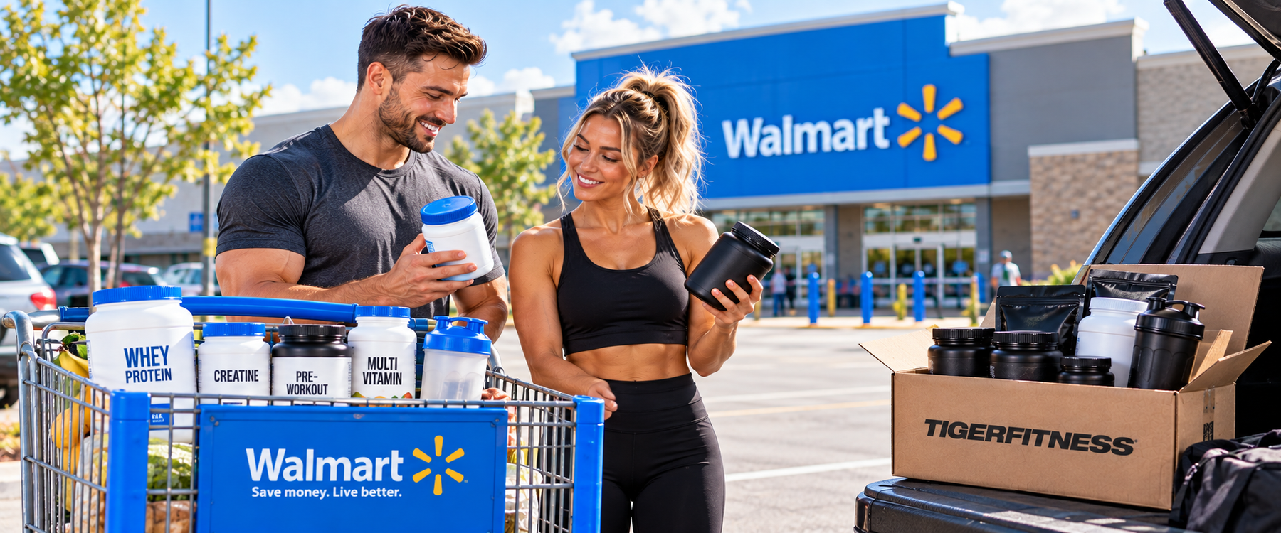 Walmart supplement alternatives with protein, creatine, pre-workout and vitamins