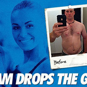 Adam Quail before and after dropping his gut