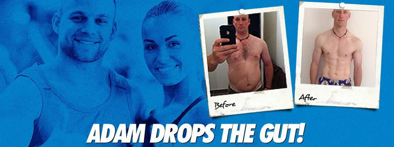 Adam Quail before and after dropping his gut