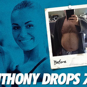 Anthony Manton before and after dropping 70 pounds