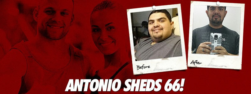 Antonio Hinojosa before and after shedding 66 pounds