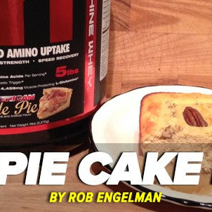Slice of healthy protein-rich apple pie cake