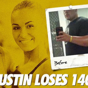 Austin Pfefferle before and after losing 140 pounds
