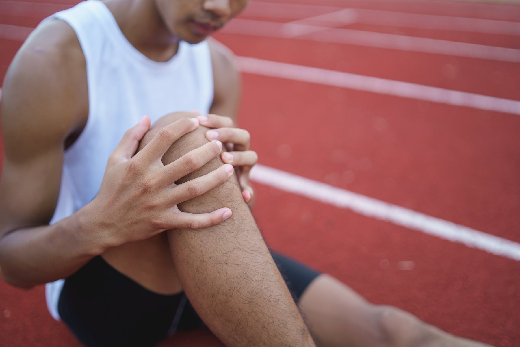 Runner recovering from a leg injury