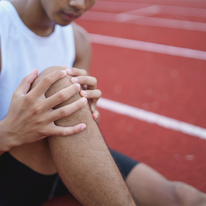 Runner recovering from a leg injury