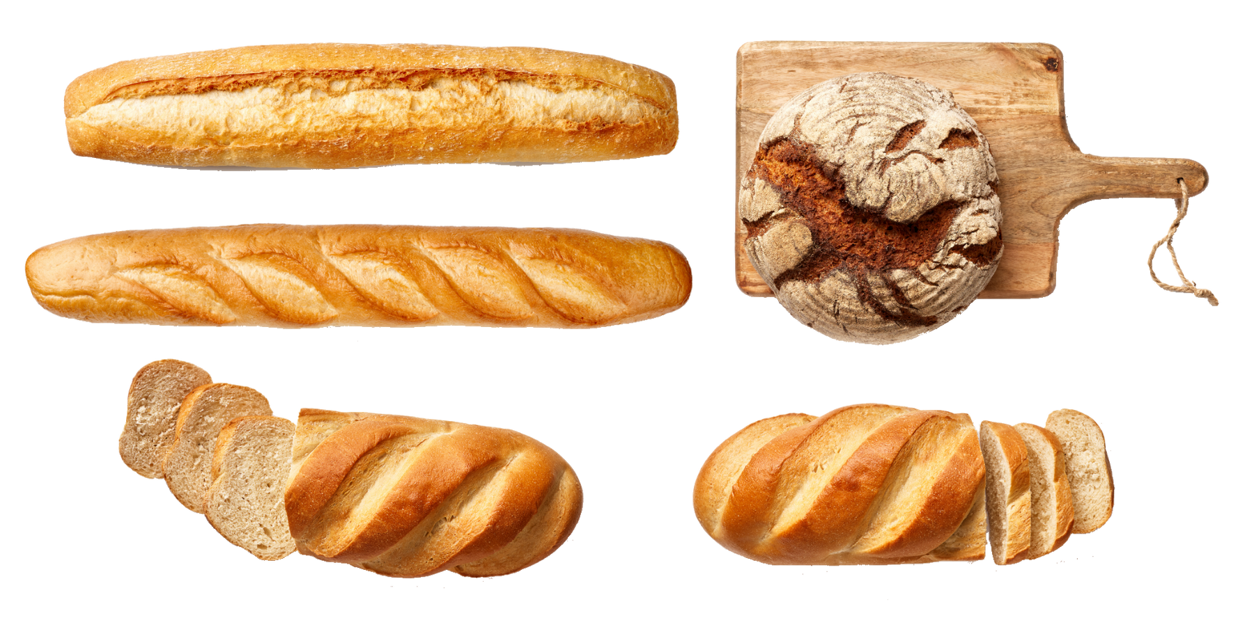 Bread and bakery products illustrating carbohydrates and glycemic index