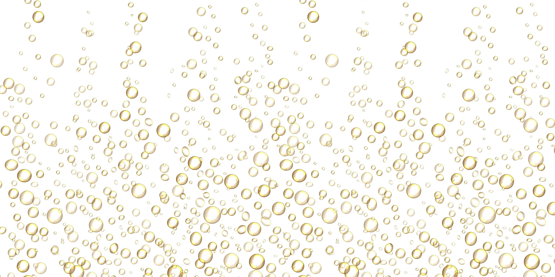 Glasses of carbonated soda and champagne on a table