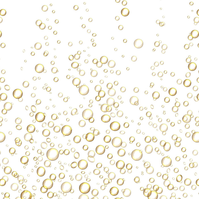 Glasses of carbonated soda and champagne on a table