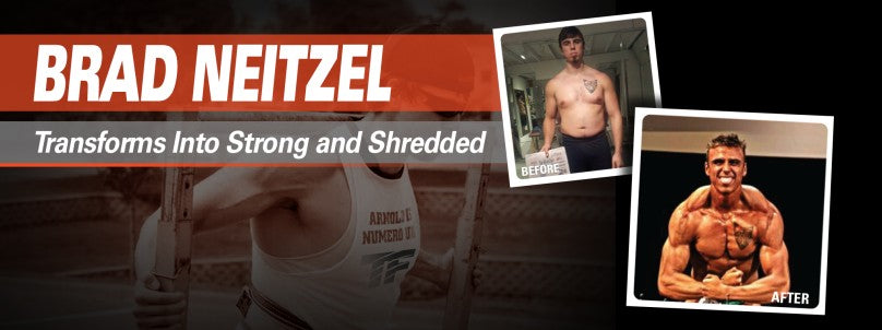 Brad Neitzel before and after transforming into strong and shredded