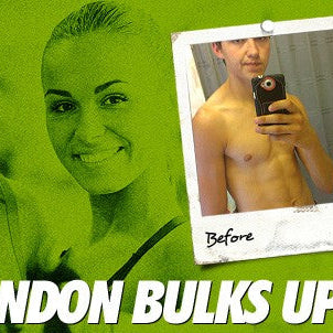 Brandon Leonard before and after bulking up 65 pounds