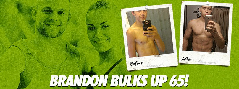 Brandon Leonard before and after bulking up 65 pounds