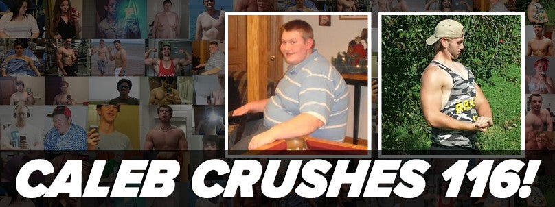 Caleb Krenz before and after losing 116 pounds