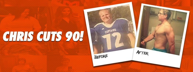 Christopher Chiott before and after cutting 90 pounds