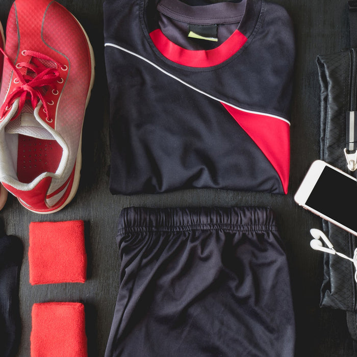 Various activewear fabric materials for workout clothing