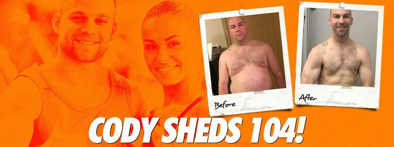 Cody Armstrong before and after shedding 104 pounds