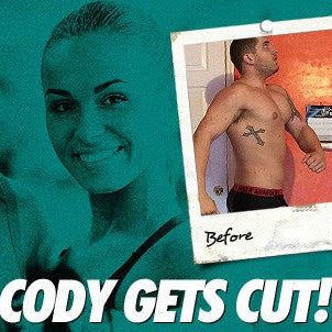 Cody Barta before and after shedding 40 pounds