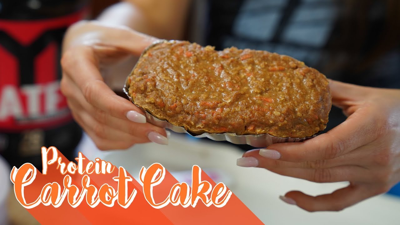 Slice of protein carrot cake
