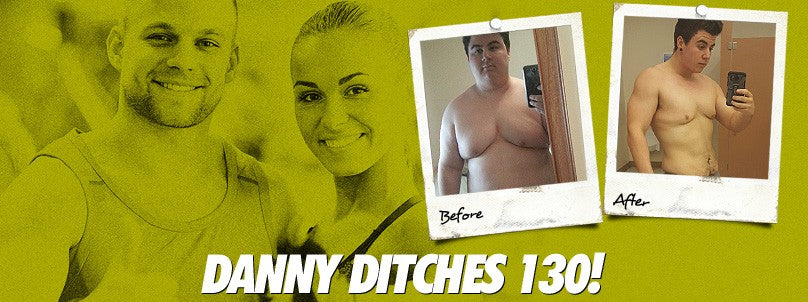 Danny Holding-Mabley before and after losing 130 pounds