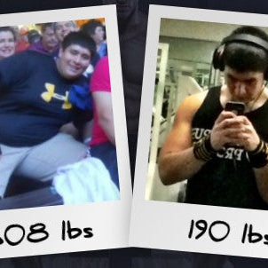 Overweight teen Erick Sandoval before and after getting jacked