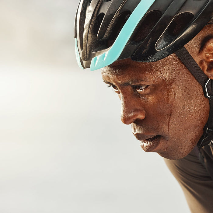 Focused athlete entering a flow state during a workout