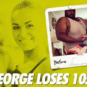 George Mickles before and after losing 105 pounds
