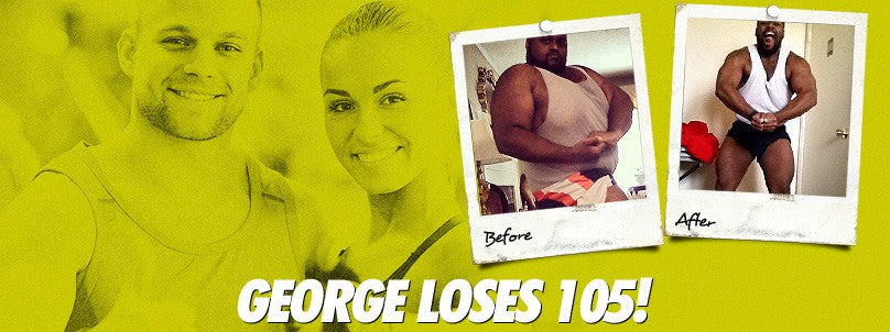 George Mickles before and after losing 105 pounds