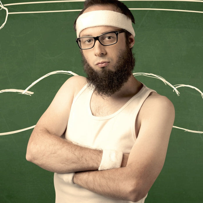 Athlete illustrating signs of being a true gym rat
